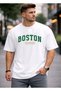 Men United States Boston Text Printed Tshirt