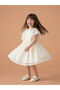 Alita City Lcw Kids Ecru Lace Printed Girls' Dress with a Difference