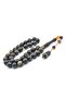 Systematic Globe Cut Large Size Black Ram's Horn Prayer Beads - 2