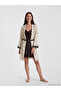 Ecru shawl collar patterned women's dressing gown from gulis gi̇yi̇m - 4