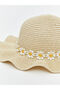 I Flower Embroidered Straw Girl's Hat from Freezen Store - 3