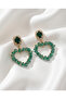 Za earrings with green stone - 2