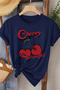 Cherry Sweat Girl Printed Women's T-Shirt