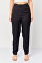 Women Regular Fit Solid Tapered Leg Pants, Black