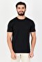 Men Crew Neck Short Sleeve Textured T-Shirt, Black