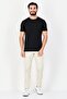 Men Crew Neck Short Sleeve Textured T-Shirt, Black - 4