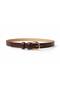 Women's Brown Faux Leather Belt with Gold Buckle, Minimalist, Stylish, Casual, Classic Dress Belt - 2