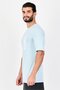 Men Sportswear Fit Short Sleeve Outdoor T-Shirt, Light Blue - 2