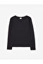 Black Slim Fit Knitted Blouse 50317061-Vr046 - 6