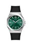 Mens Black Silver Tone Analog Watch