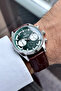 Leather Strap - Black Silver Color - Men's Wristwatch - with Bracelet Gift - 2