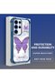 Samsung Galaxy S23 Ultra Compatible Camera Protected Transparent Soft Silicone Phone Case Butterfly Pattern - 3
