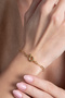 Women's Paperclip Chain Italian Bracelet / Gold Plated - 2