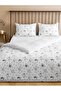 Lcw Home Black Cat Printed Double Duvet Cover Set