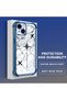 iPhone 15 Compatible Camera Protected Transparent Soft Silicone Phone Case Airplane Pattern - 3