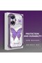 Realme C55 Compatible Camera Protected Transparent Soft Silicone Phone Case Butterfly Pattern - 3
