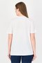 Women Crew Neck Short Sleeve Graphic Print T-Shirt, White - 3