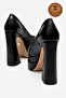 Genuine Leather Black Leather Double Platform Special Design High Heeled Women's Shoes Rigelde - 4