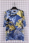 Women's Plus Size Lycra Crew Neck Mix Pattern Short Sleeve Mom T-Shirt Combed Cotton Blouse - 2
