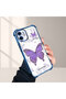 iPhone 12 Compatible Camera Protected Transparent Soft Silicone Phone Case Butterfly Pattern - 2