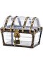 Transparent Pirate Jewelry Case with Lock,Gemstone and Crystal Storage Box for Kids