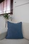2-Piece Linen Look Throw Pillow Cover with Zipper Modern Decorative Pillowcase Petrol - 3