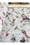 Digital Printed Floral and Bird Patterned White Brode Fabric - 3