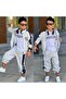 Boys' Tracksuit Set – 3-Piece Combination (T-Shirt + Top + Bottom) – Wildcats Printed-141691 - 2