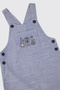 Baby Boy Navy Blue Salopet with Teddy Bear Detail - 3