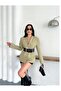Beli kemerli blazer ceket - 3