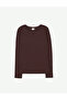 Brown Slim Fit Knitted Blouse 50317061-Vr029 - 6
