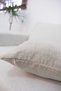 2-Piece Linen Look Cushion Cover with Zipper Modern Decorative Pillowcase Light Cream - 4