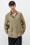 Textured Oversize Shirt Khaki - 4