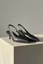Vinto Black Women's (3 cm Heeled) Pointed Toe Short Kitten Heel Shoes - 3