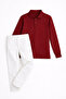 Boys' Long Sleeve Polo Collar T-Shirt and Pants Set - 3