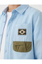 Teen Boys Light Blue Casual Shirt with Patch Pocket - 5
