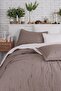 Double Sided Soft Dreams Natural Single Bedspread Set Brown - 2