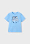 Boys' Robot Printed 3-Piece Shorts and T-Shirt Set - Sky Blue - 2