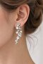 Silver Color Stone Detailed Earrings (Pair)