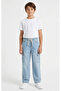 Teen Boys Light Wash Cargo Denim Jogger Pants