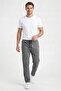 Men's Smoked Baggy Sweatpants with Elastic Waistband - 2