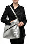 Women's Patterned Leather Zipper Detailed Casual Hobo Shoulder Bag - 6