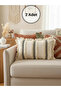 Linen Cream Three Tasseled Cushion 2 Pieces Cushion Cover (35 X 55)