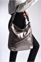 Women's Patterned Leather Zipper Detailed Casual Hobo Shoulder Bag - 3