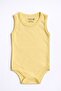 100% Organic Cotton 4-Piece Jacquard Undershirt Baby Bodysuit Set Ecru White Pink Yellow - 6