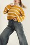 Women's Openwork Striped Perforated Knitwear Blouse Summer Seasonal Long Sleeve Comfortable Fit Slim Knit Sweater - 5