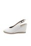 Genuine Leather White Color Wedge Heels Women's Heeled Shoes Heeled Sandals between Size 36-40 - 3