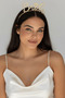 Gold Color Bride Crown with Stone Detail - 3