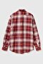 100% Cotton Square Patterned Shirt with Front Pocket Detail Model Code: 5Tcruq04W922 - 2