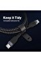 كابل USB-C إلى USB-C مجدول من النايلون بقوة 240 واط وطول 1 متر باللون الأسود - 6